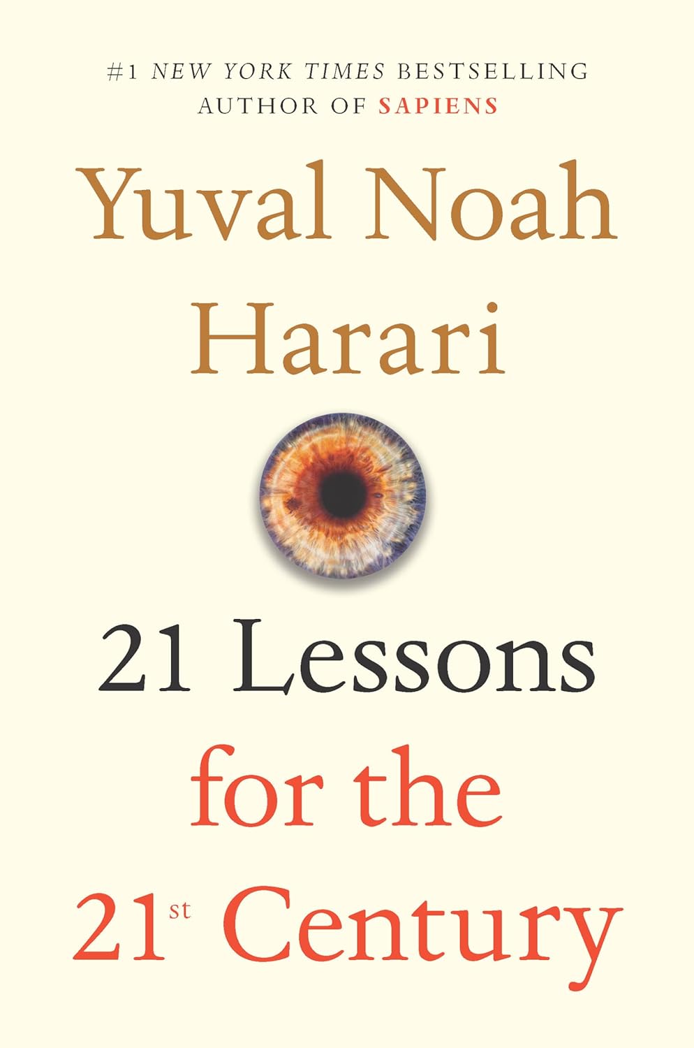 Book cover of '21 Lessons for the 21st Century' by Yuval Noah Harari with a minimalistic design.